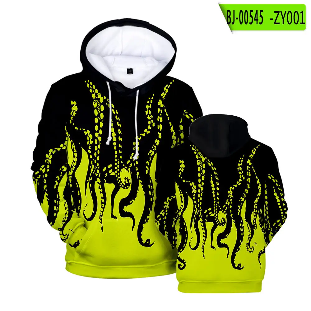 Men's Red Flame Hoodie Set with Hooded Neck