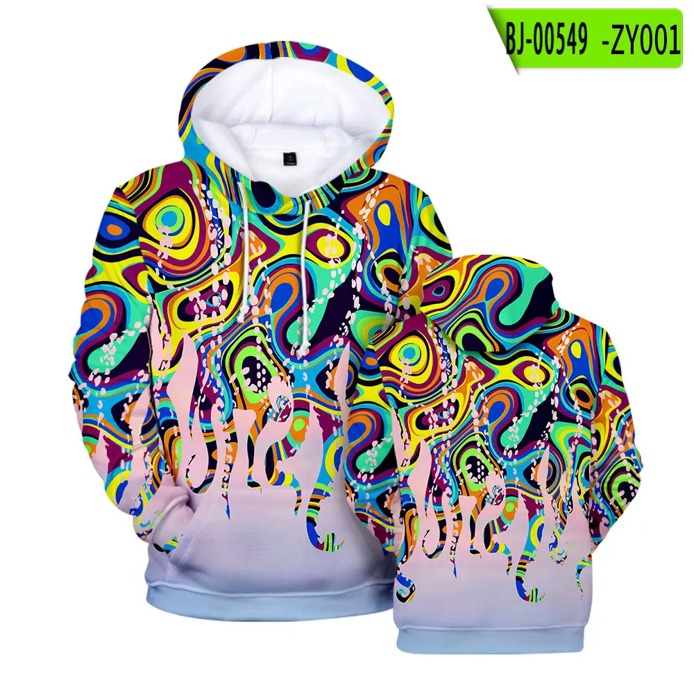 Men's Red Flame Hoodie Set with Hooded Neck