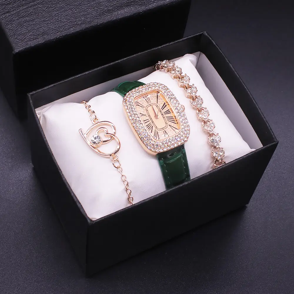Cross-Border Quartz Watch Set for Women with Diamonds — feature 8