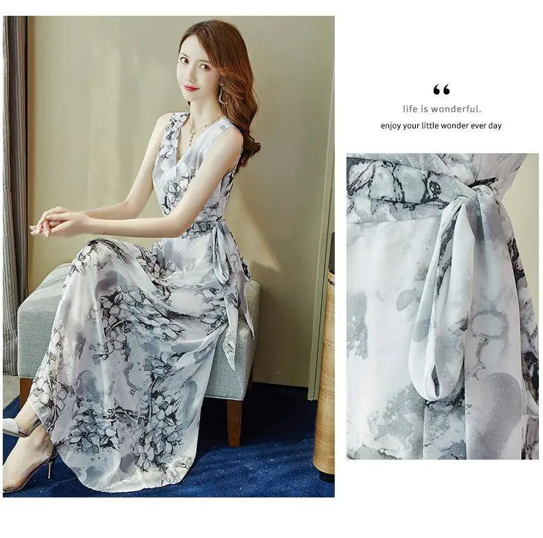 Beach Dress Long Floral Waist Tie Summer 2026 — feature 10