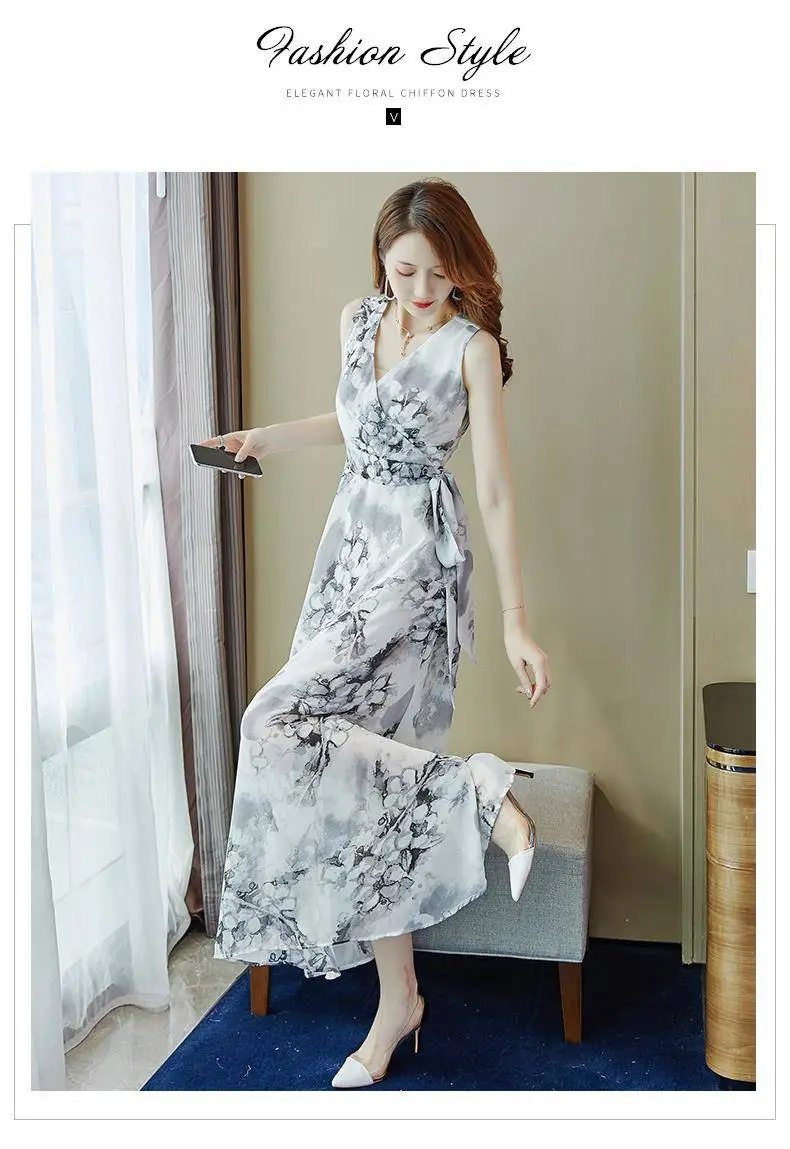 Beach Dress Long Floral Waist Tie Summer 2026 — feature 11