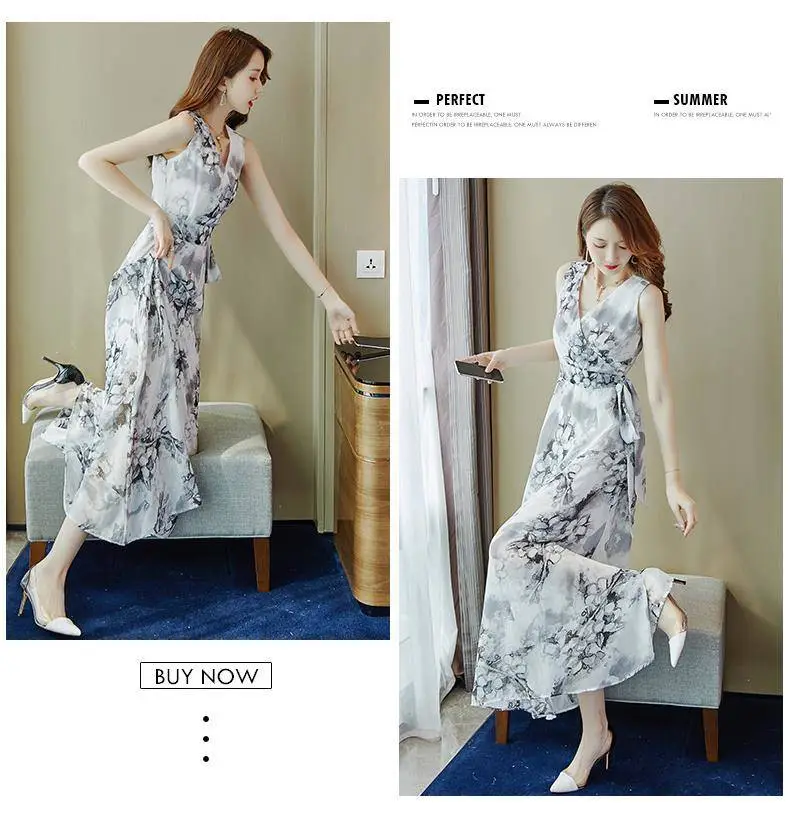Beach Dress Long Floral Waist Tie Summer 2026 — feature 8