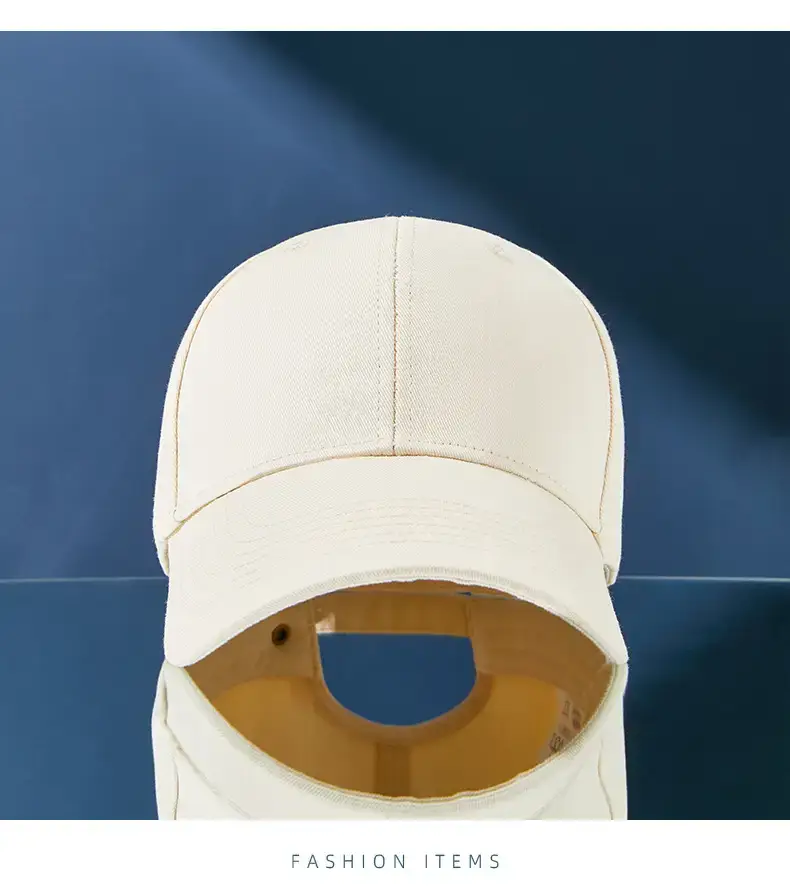 Men Wide Brim Baseball Cap Beige No Brand — feature 15