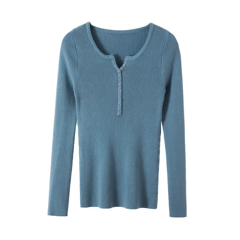 Women Knitted V-Neck Long Sleeve Top 2025 - Image 8