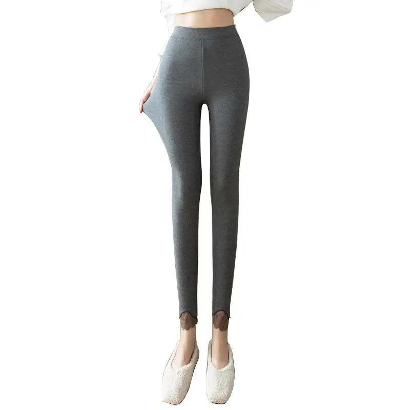 Women Grey Lace Tights Winter Warm 100kg Large