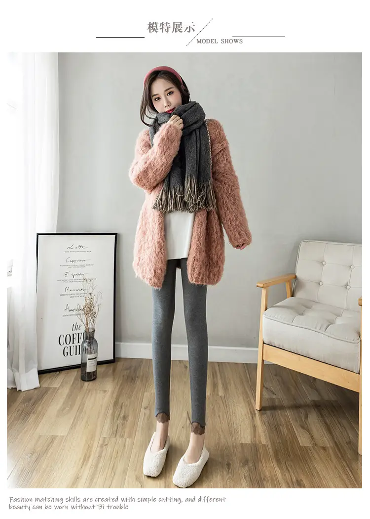 Women Grey Lace Tights Winter Warm 100kg Large — feature 20