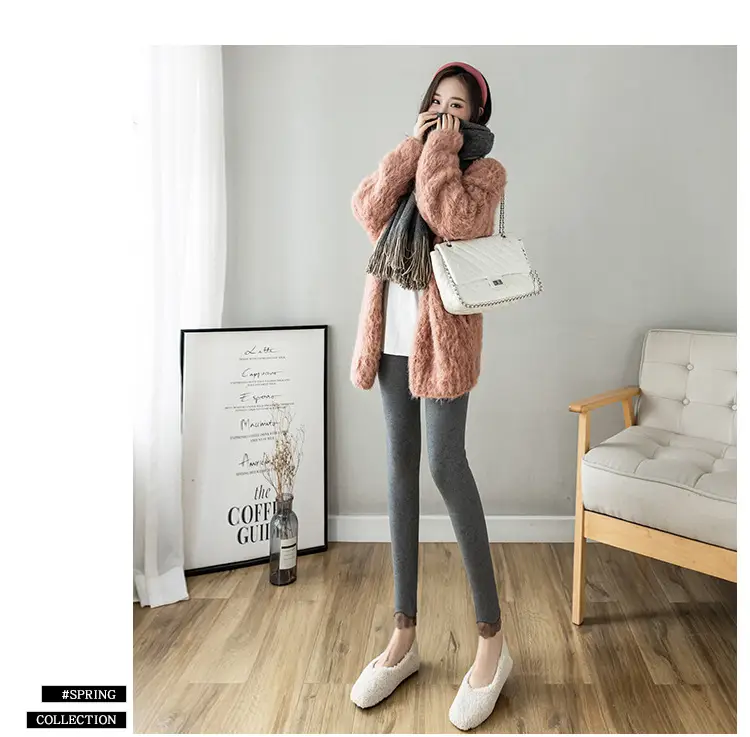 Women Grey Lace Tights Winter Warm 100kg Large — feature 21
