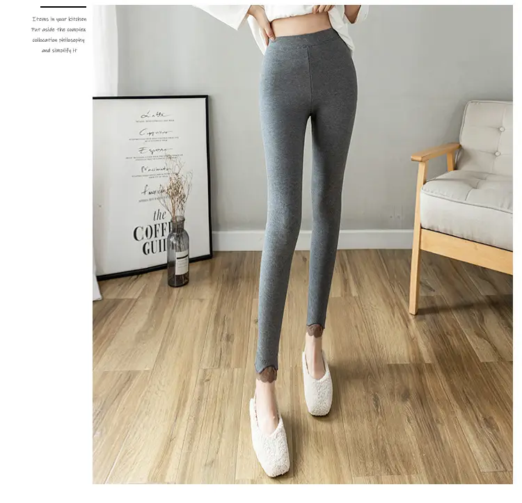 Women Grey Lace Tights Winter Warm 100kg Large — feature 22
