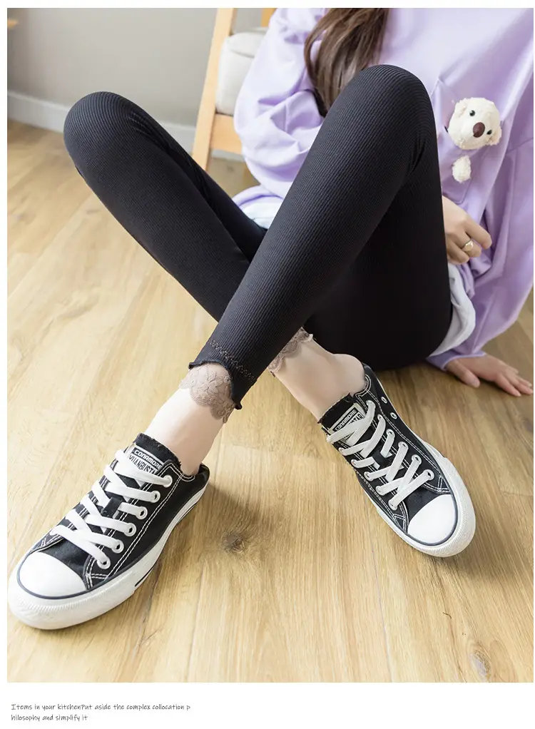 Women Grey Lace Tights Winter Warm 100kg Large — feature 30