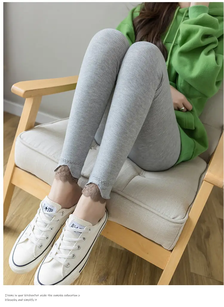 Women Grey Lace Tights Winter Warm 100kg Large — feature 35