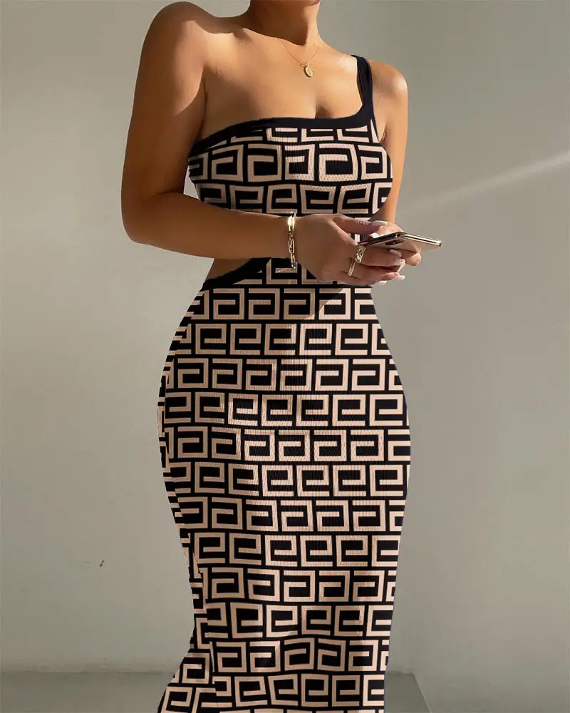 2022 Pit Strip Printed Slim Fit Skirt - Image 9