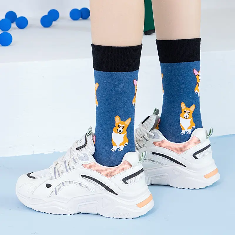 Animal Zhuji Colorful Summer Men's Socks Trendy Brand Socks Cotton Mid-Tube Trendy Men's Socks Popular Women's Wholesale