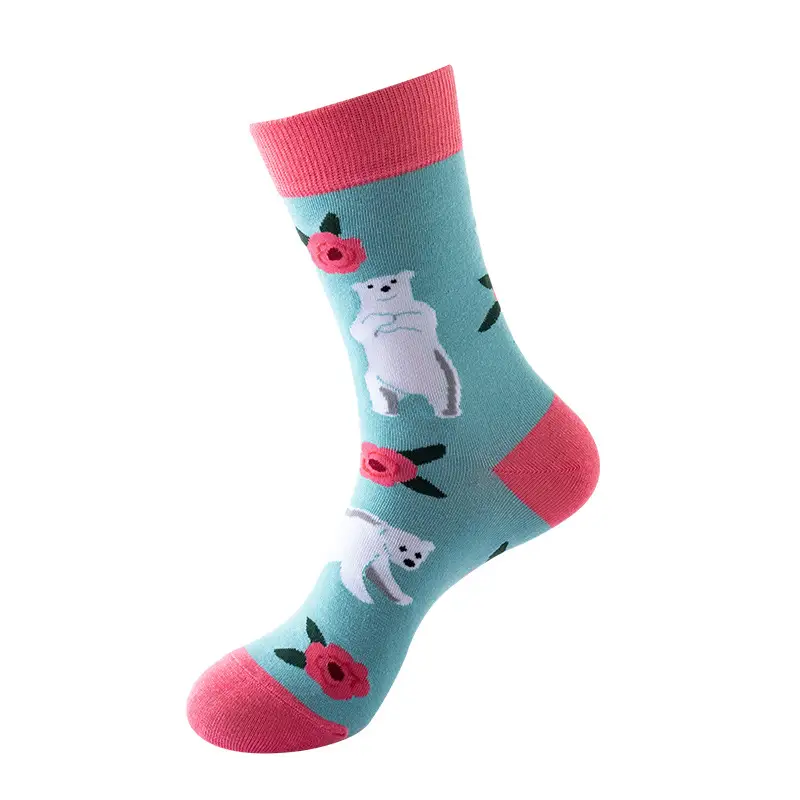 Animal Zhuji Colorful Summer Men's Socks Trendy Brand Socks Cotton Mid-Tube Trendy Men's Socks Popular Women's Wholesale