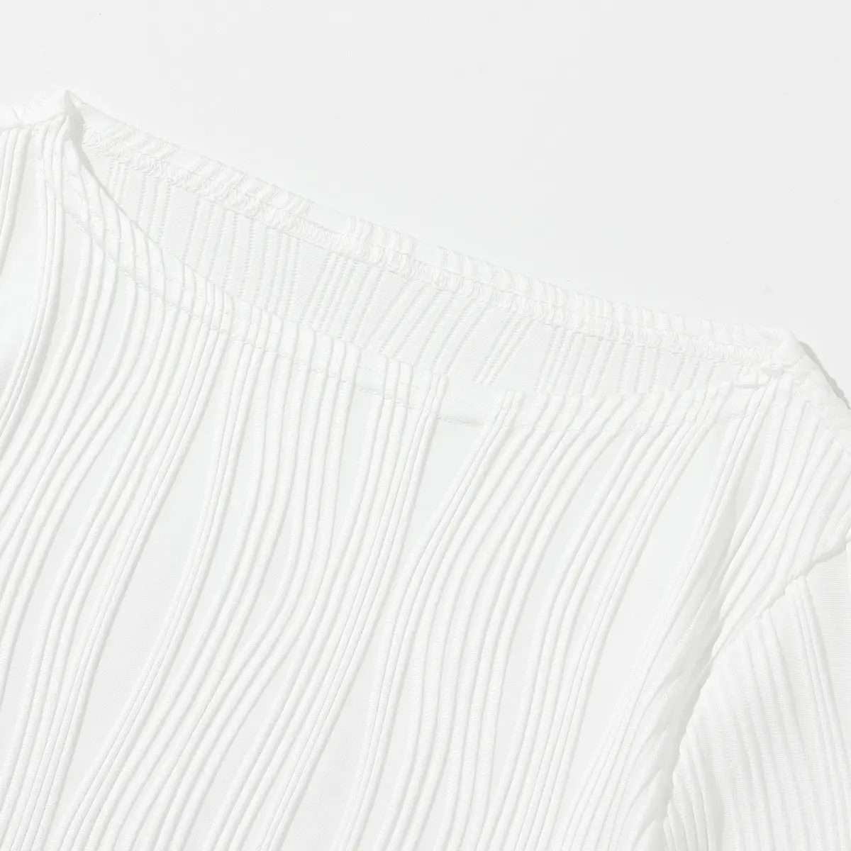 Women's White Patchwork Long Sleeve Top 2025 — feature 13