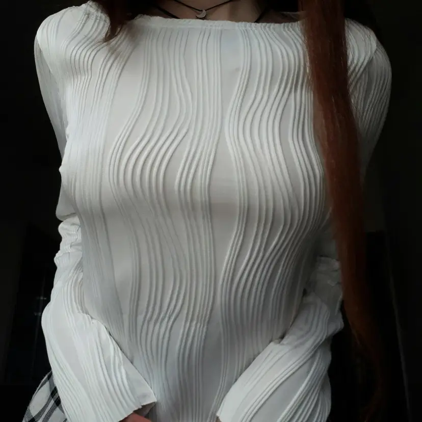 Women's White Patchwork Long Sleeve Top 2025 — feature 17