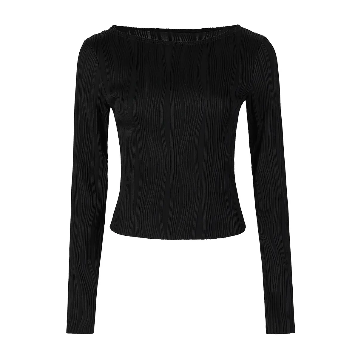 Women's White Patchwork Long Sleeve Top 2025 — feature 8