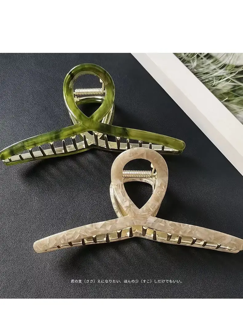 Elegant Metal Acetic Acid Hairpin Women's Clip — feature 10