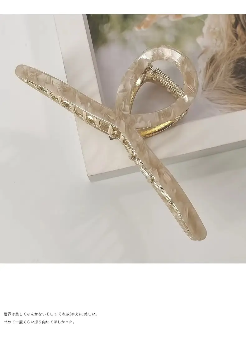 Elegant Metal Acetic Acid Hairpin Women's Clip — feature 11