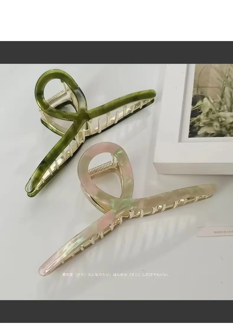 Elegant Metal Acetic Acid Hairpin Women's Clip — feature 12