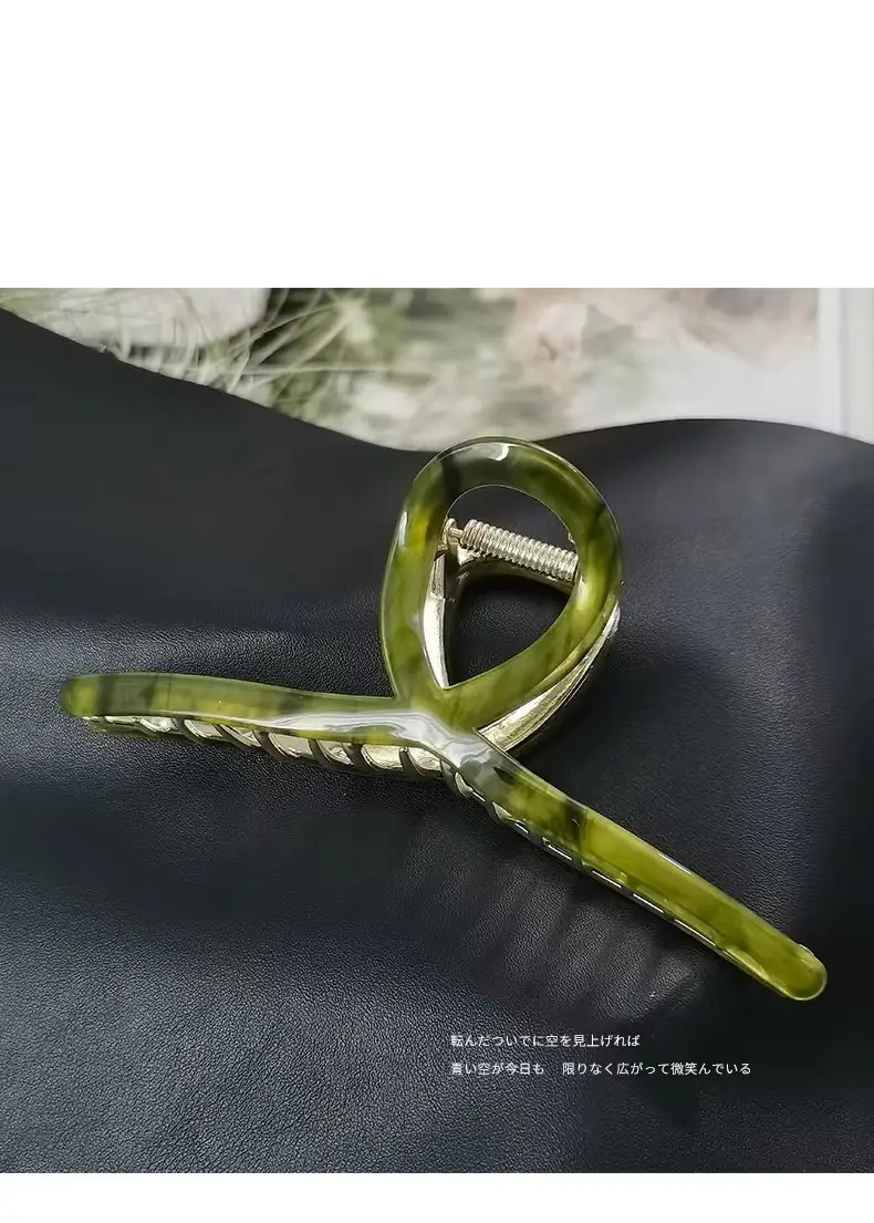 Elegant Metal Acetic Acid Hairpin Women's Clip — feature 7