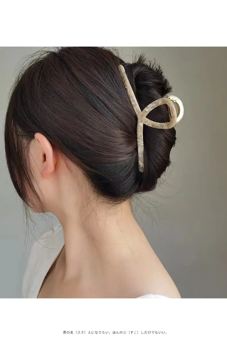 Elegant Metal Acetic Acid Hairpin Women's Clip — feature 9