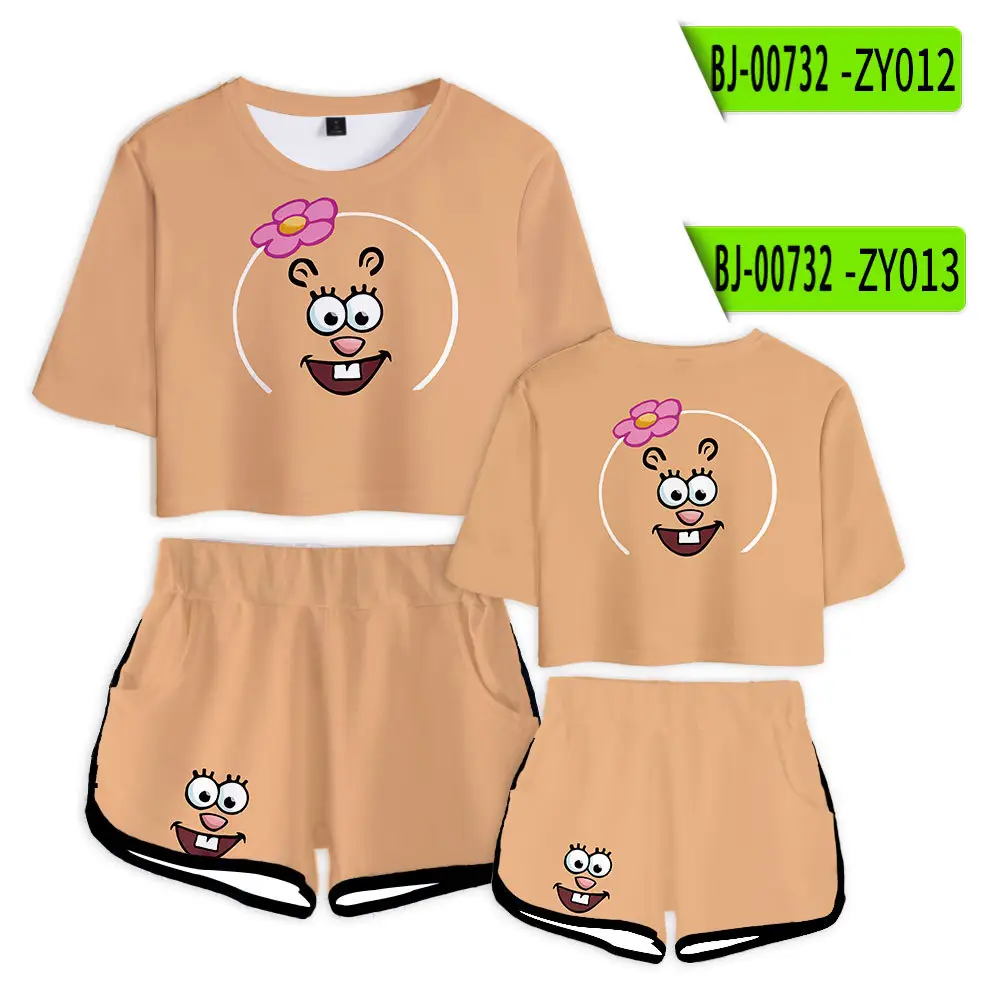 Baby Suit Yellow Cartoon Shorts Set for Girls - Image 11