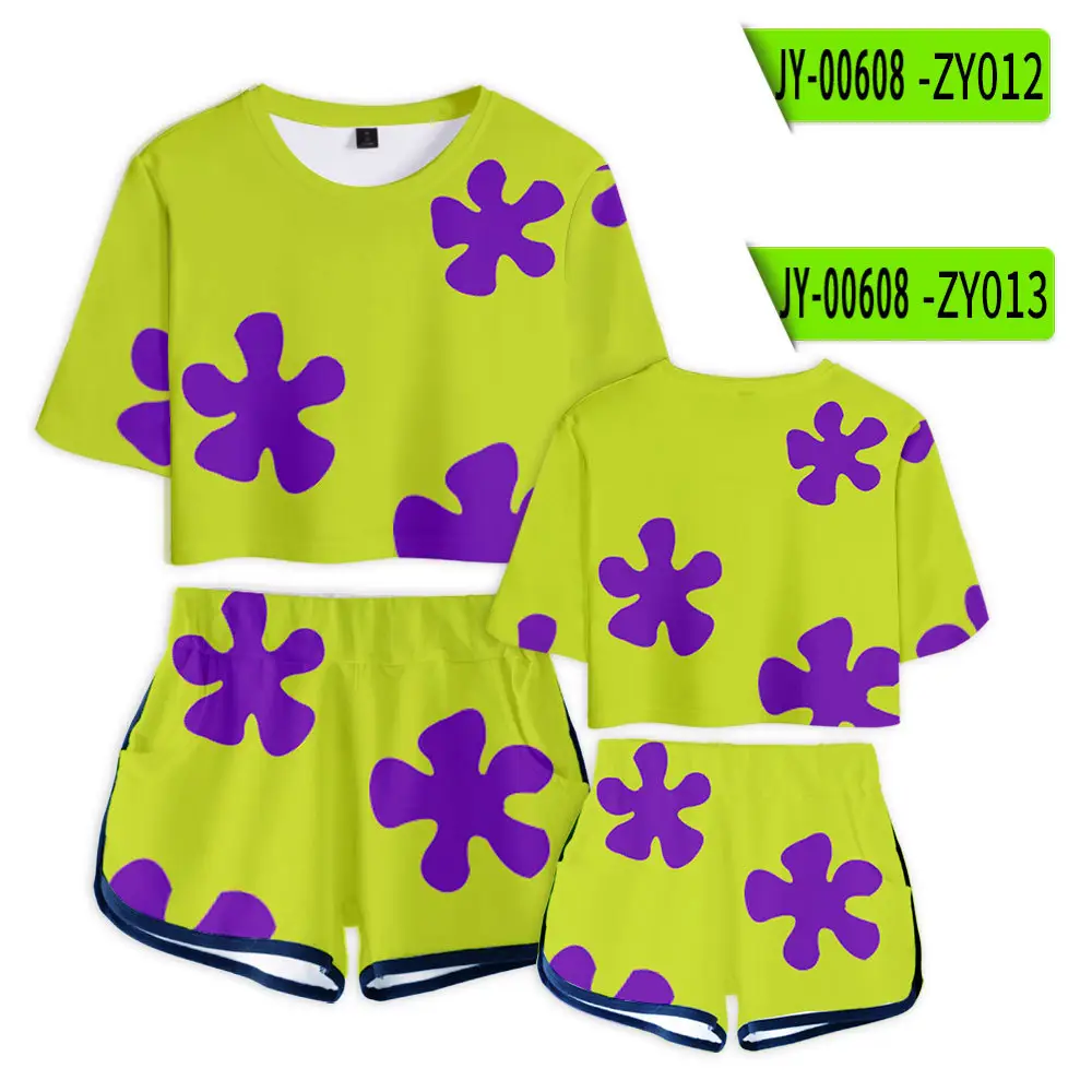 Baby Suit Yellow Cartoon Shorts Set for Girls - Image 12