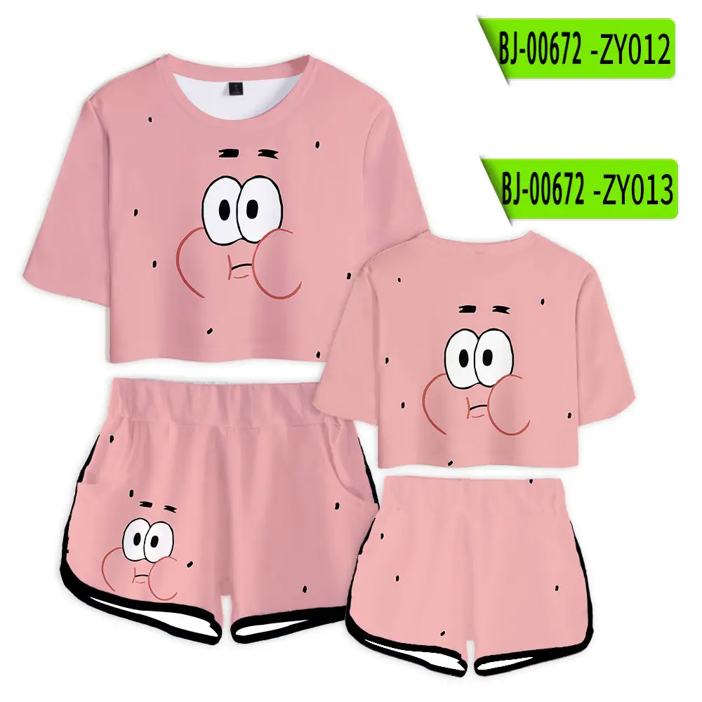 Baby Suit Yellow Cartoon Shorts Set for Girls - Image 4