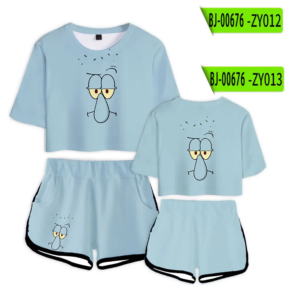 Baby Suit Yellow Cartoon Shorts Set for Girls - Image 8