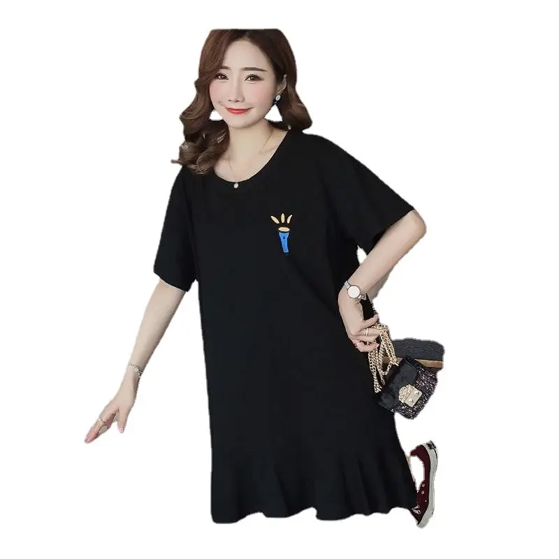 Maternity Black Cotton T-Shirt 2022 New Korean Style - Image 10