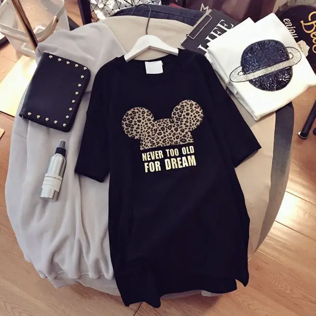 Black (Leopard print Mickey ears)