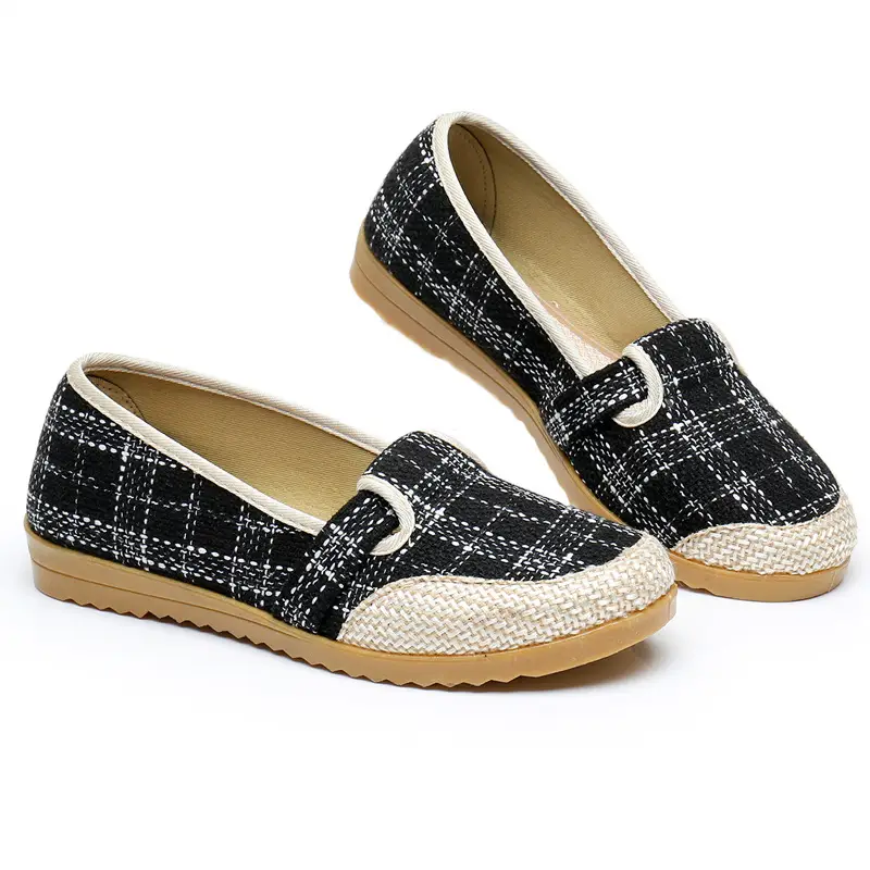 26 New Spring Models of Old Beijing Cloth Shoes with Non-Slip Rubber Soles for Middle-Aged and Elderly Women, Casual Soft-Soled Shoes
