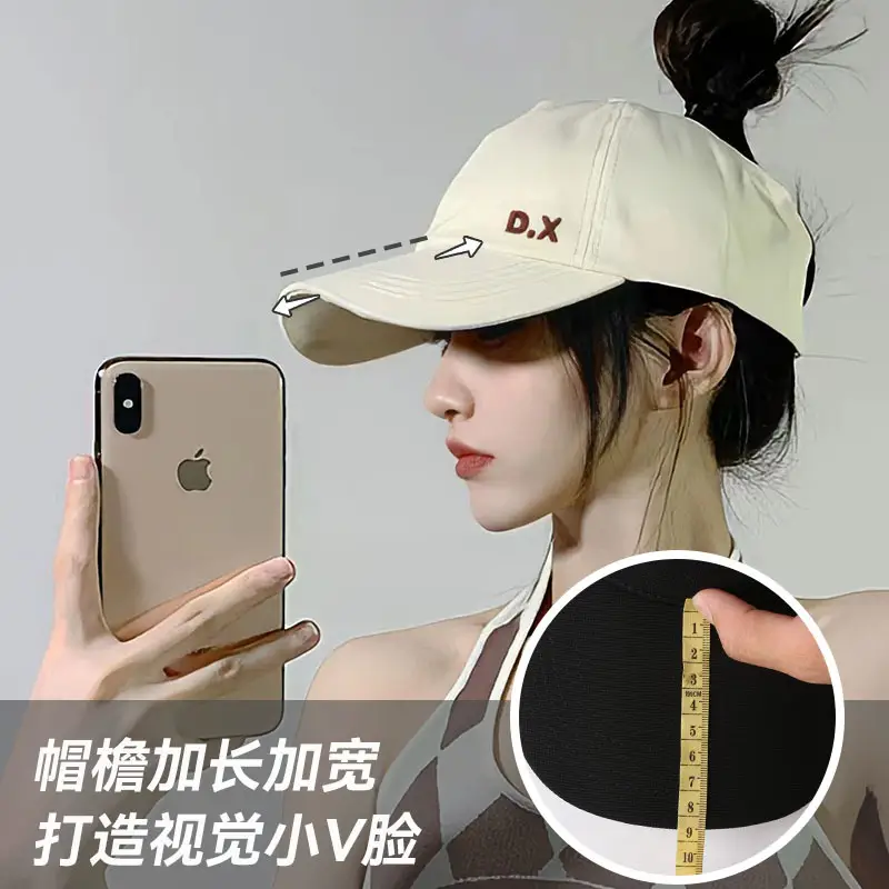 Women Baseball Cap with Adjustable Strap & Mini Face Shaper - Image 3