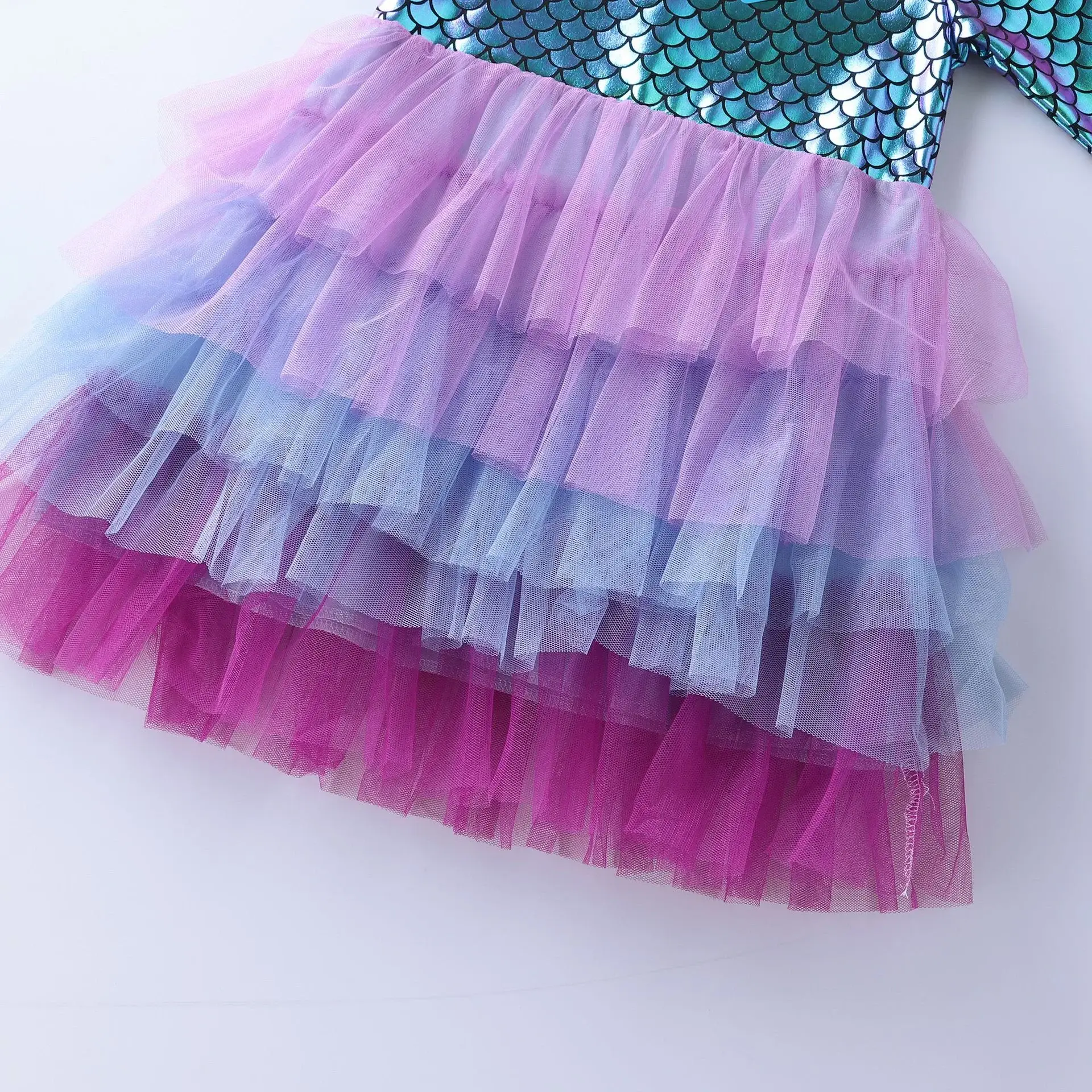Girls Princess Dress Pink Tulle Long Sleeve Birthday Party — feature 19