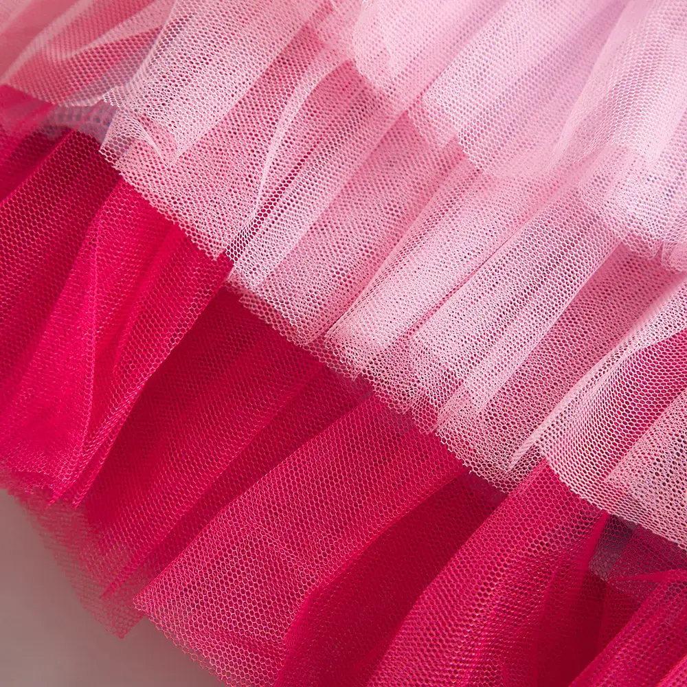 Girls Princess Dress Pink Tulle Long Sleeve Birthday Party — feature 30