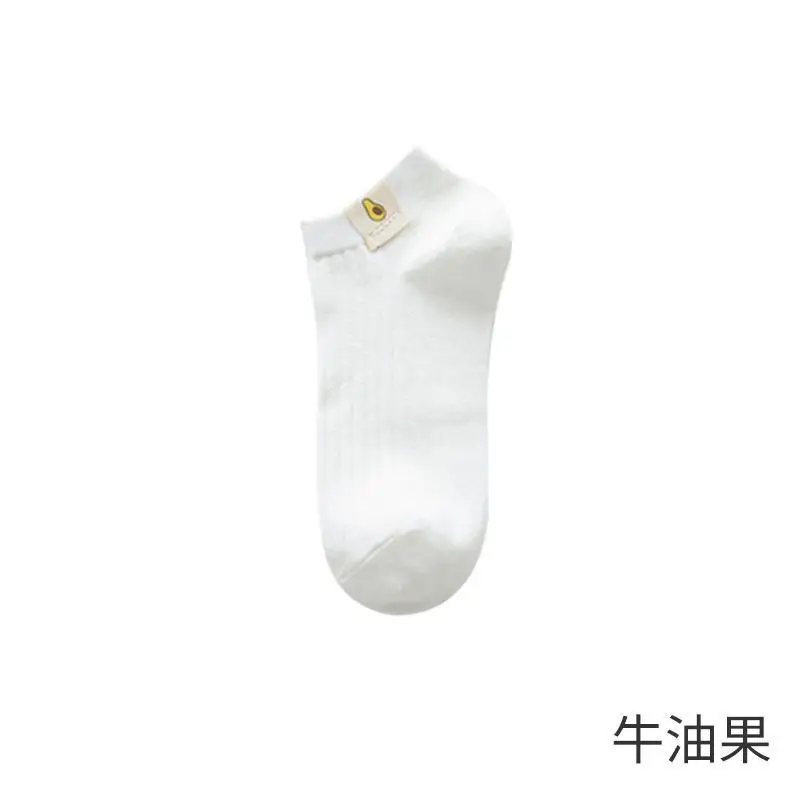 Short socks women's summer bear cloth label white thin boat Socks cute Japanese Joker solid color short socks Zhuji wholesale