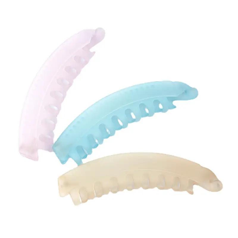 Japanese Korean Transparent Cross Clip Hair Accessory Light Color