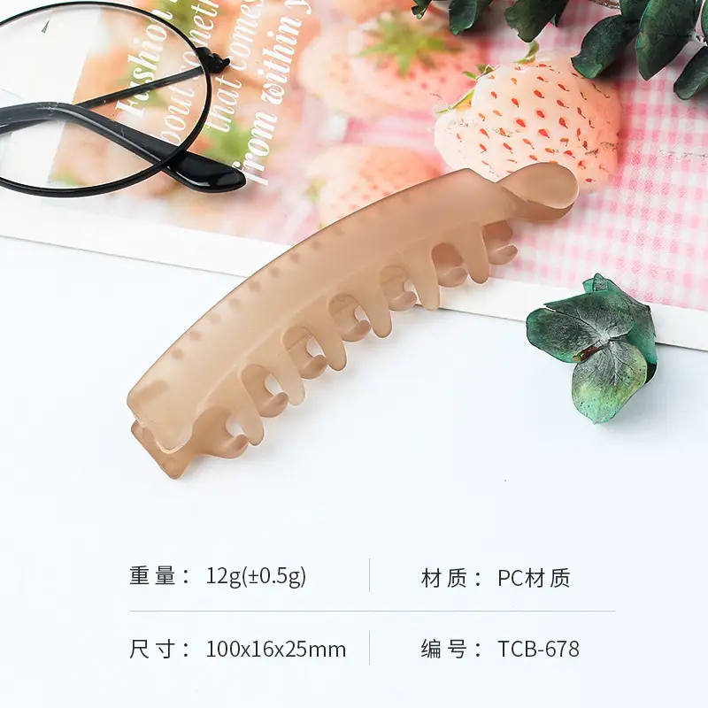 Japanese Korean Transparent Cross Clip Hair Accessory Light Color