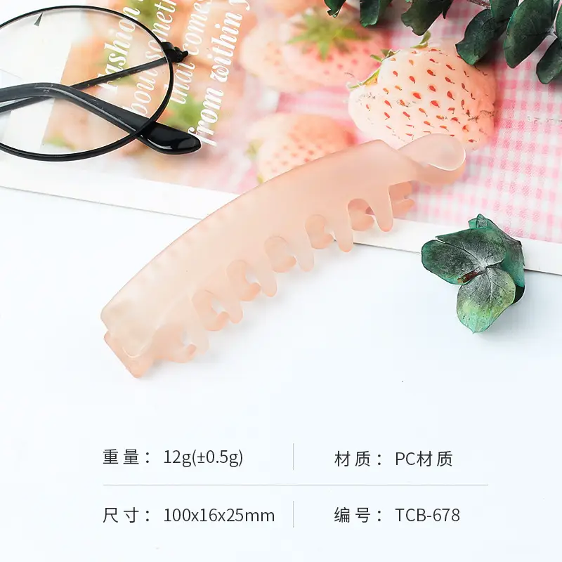 Japanese Korean Transparent Cross Clip Hair Accessory Light Color