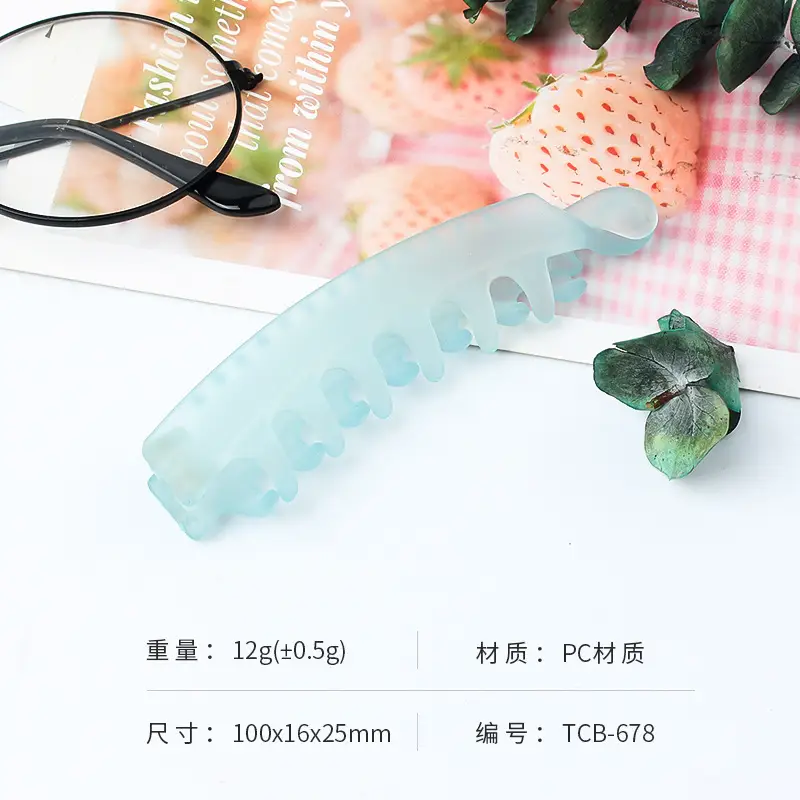 Japanese Korean Transparent Cross Clip Hair Accessory Light Color