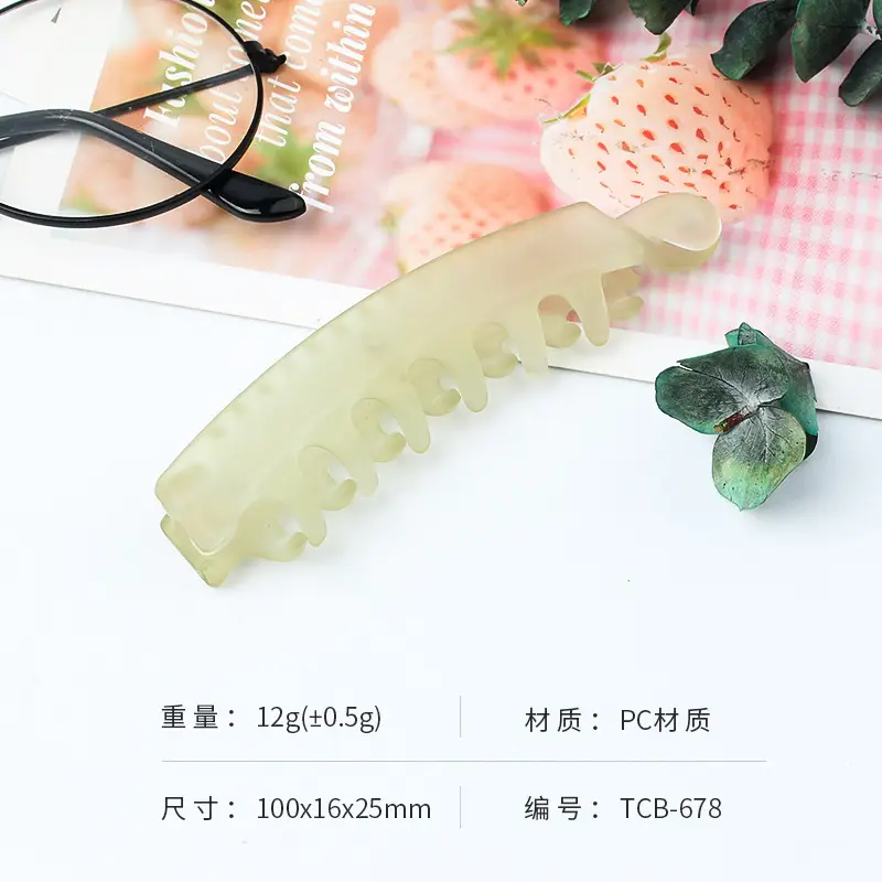 Japanese Korean Transparent Cross Clip Hair Accessory Light Color