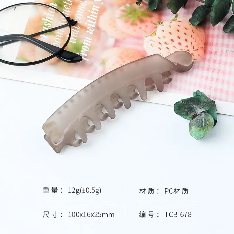 Japanese Korean Transparent Cross Clip Hair Accessory Light Color