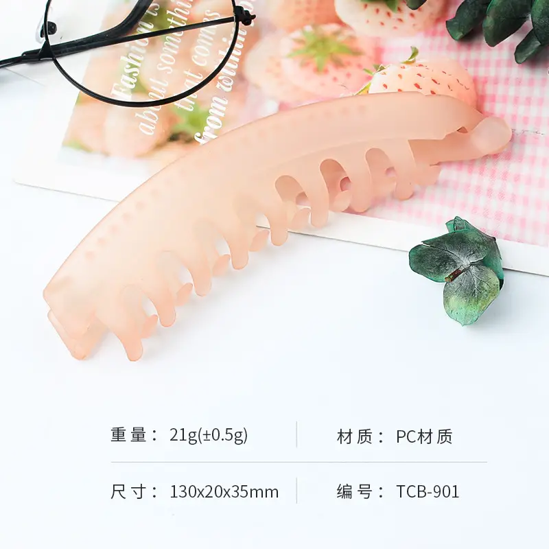 Japanese Korean Transparent Cross Clip Hair Accessory Light Color