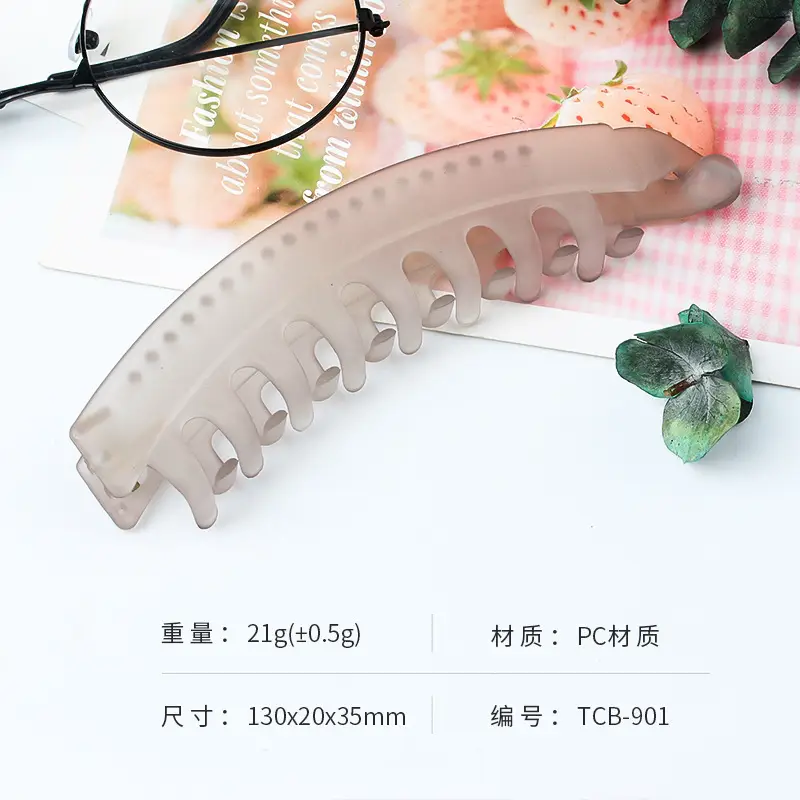 Japanese Korean Transparent Cross Clip Hair Accessory Light Color