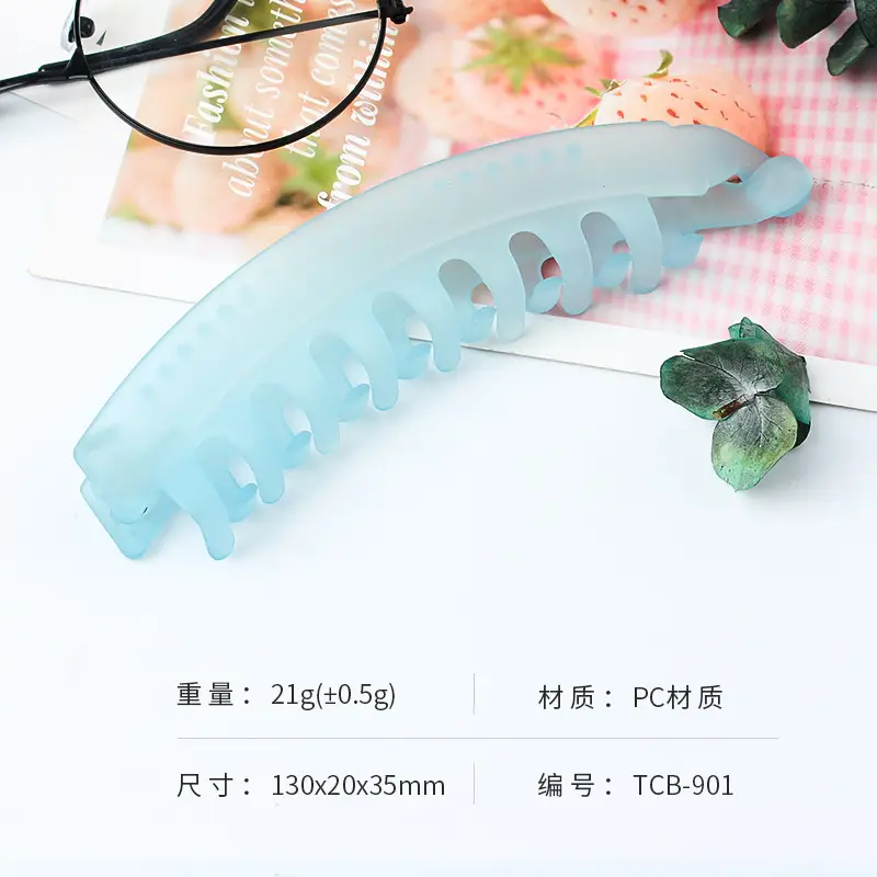 Japanese Korean Transparent Cross Clip Hair Accessory Light Color
