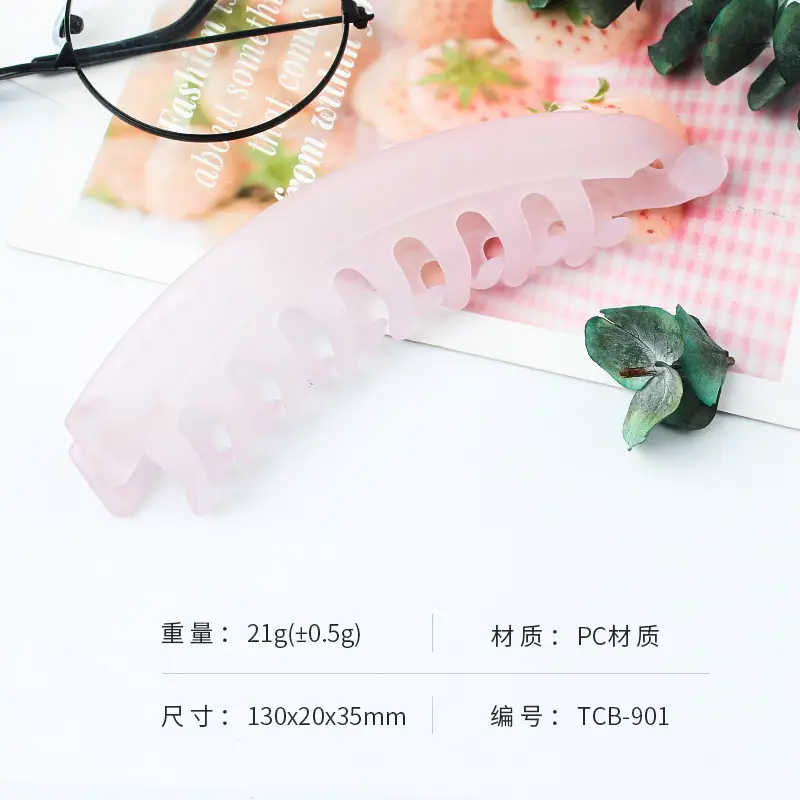 Japanese Korean Transparent Cross Clip Hair Accessory Light Color