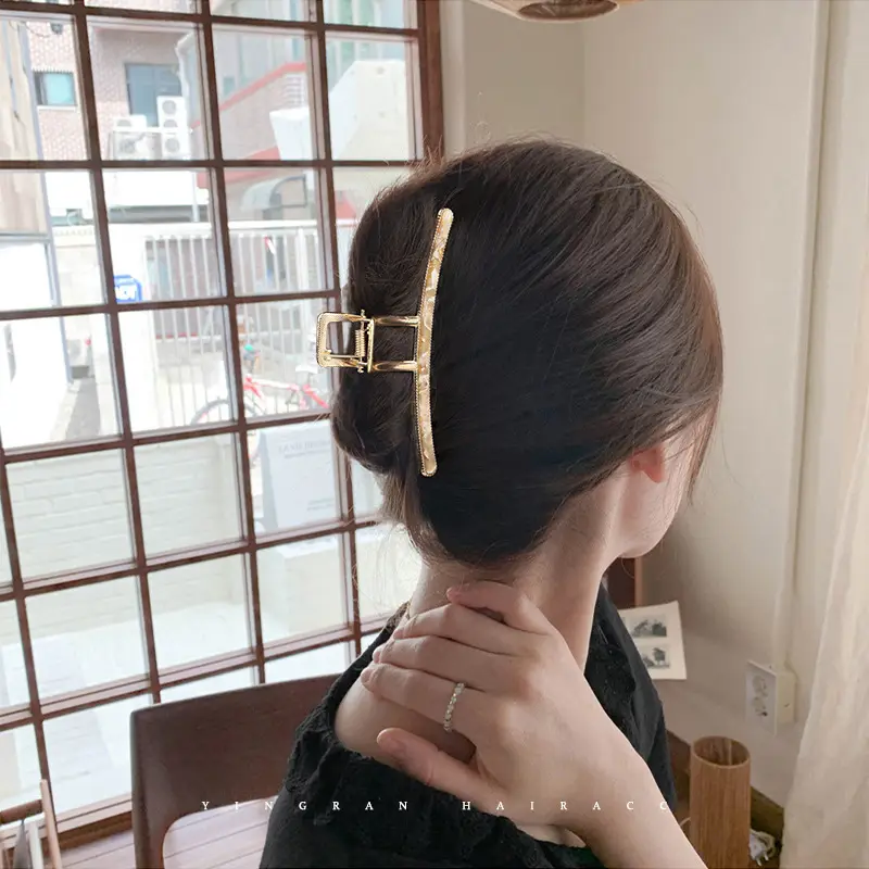 Golden Korean Style Hair Clip for Women - Image 9
