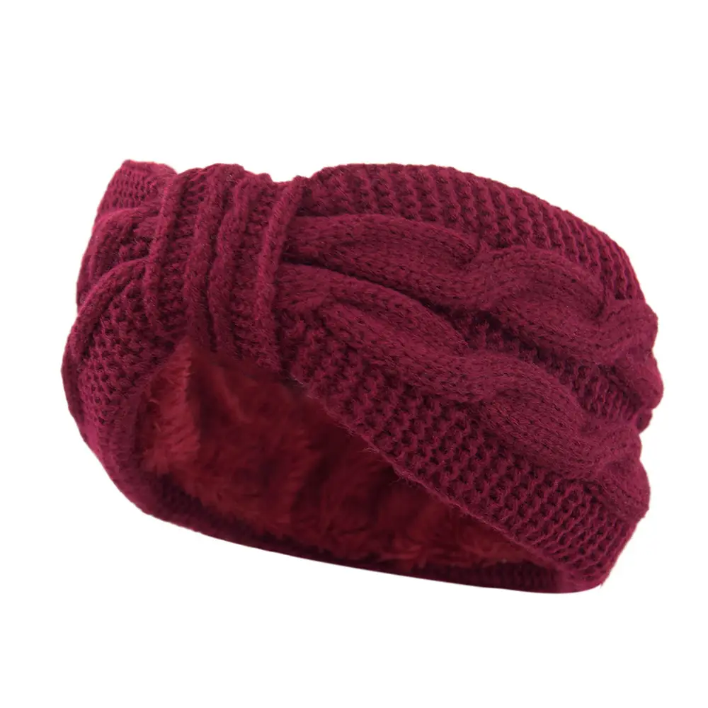 Double Twist Fleece Bow Hair Band White - Image 3