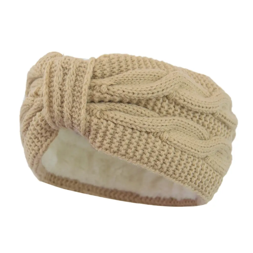 Double Twist Fleece Bow Hair Band White - Image 5