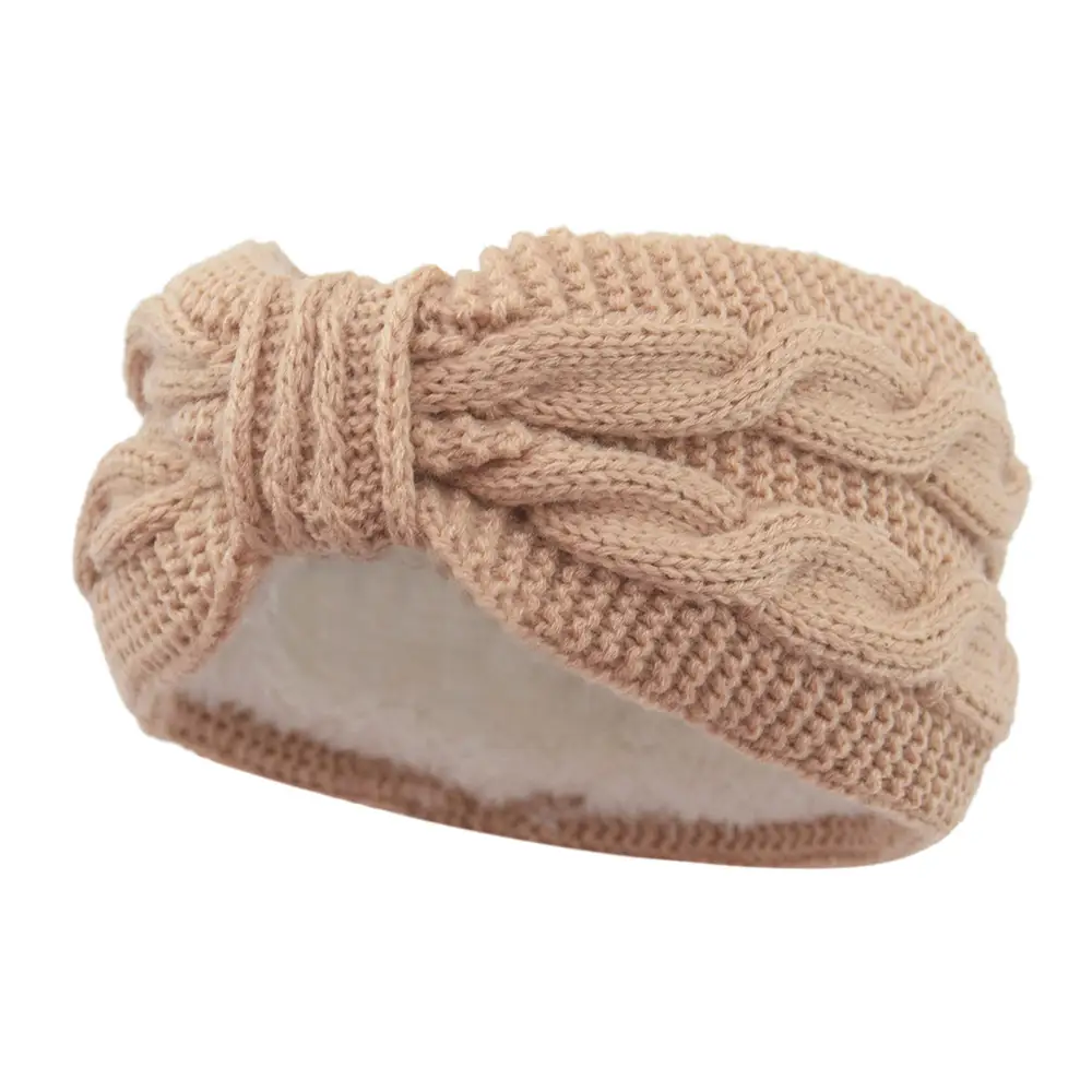 Double Twist Fleece Bow Hair Band White - Image 6